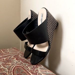 Karl Lagerfeld Paris | Black Wedge Sandals